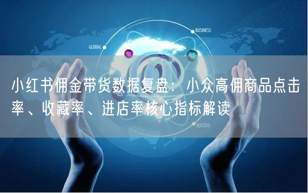 小红书佣金带货数据复盘：小众高佣商品点击率、收藏率、进店率核心指标解读