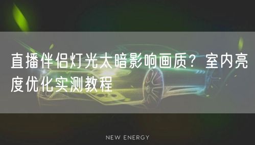 直播伴侣灯光太暗影响画质?室内亮度优化实测教程