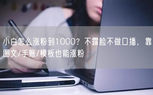 小白怎么涨粉到1000？不露脸不做口播，靠图文/手账/模板也能涨粉