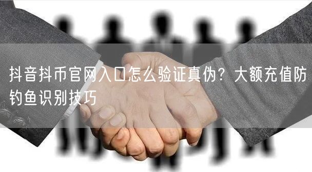 抖音抖币官网入口怎么验证真伪？大额充值防钓鱼识别技巧