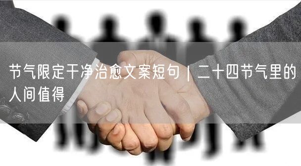 节气限定干净治愈文案短句｜二十四节气里的人间值得