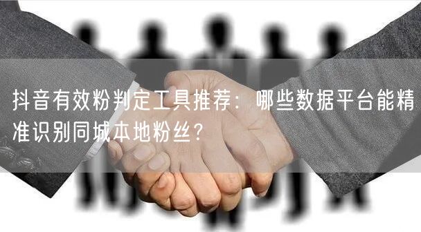抖音有效粉判定工具推荐:哪些数据平台能精准识别同城本地粉丝?