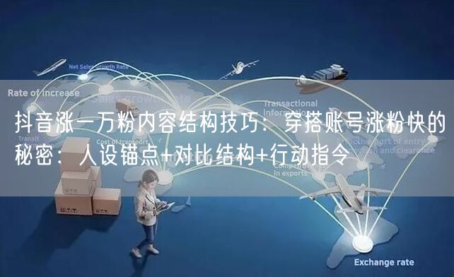 抖音涨一万粉内容结构技巧：穿搭账号涨粉快的秘密：人设锚点+对比结构+行动指令