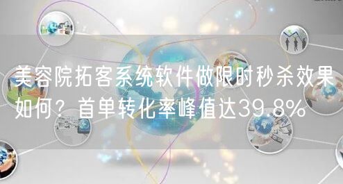 美容院拓客系统软件做限时秒杀效果如何？首单转化率峰值达39.8%