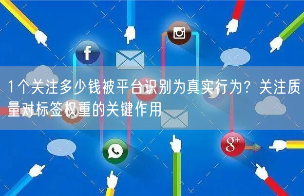 1个关注多少钱被平台识别为真实行为？关注质量对标签权重的关键作用