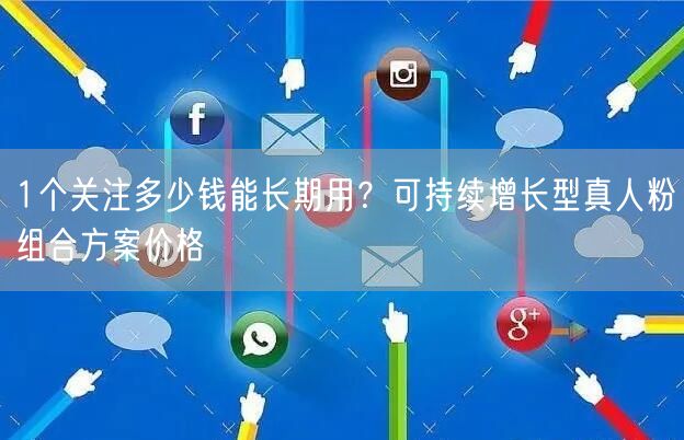 1个关注多少钱能长期用?可持续增长型真人粉组合方案价格