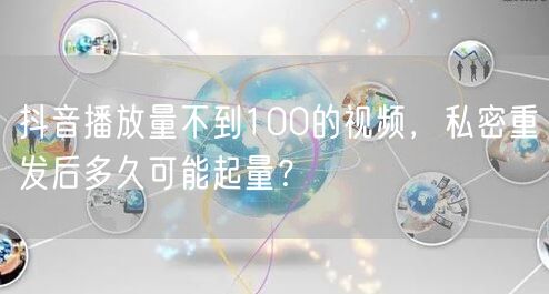 抖音播放量不到100的视频，私密重发后多久可能起量？