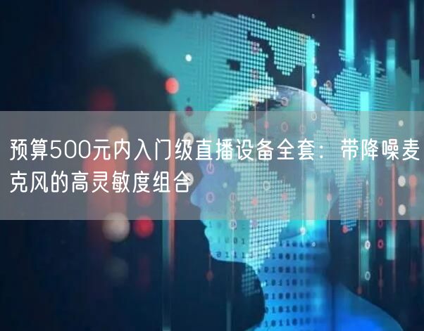 预算500元内入门级直播设备全套：带降噪麦克风的高灵敏度组合